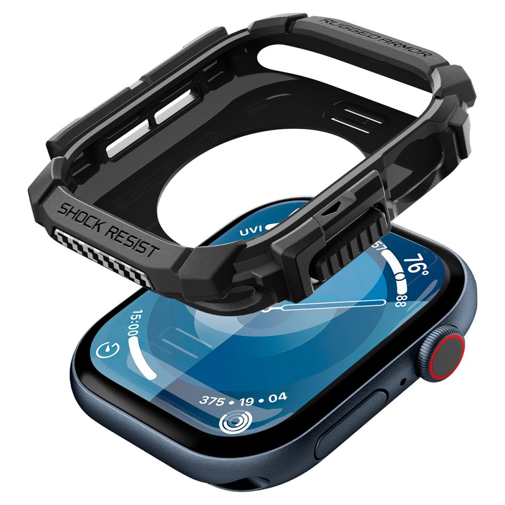 COQUE SPIGEN RUGGED ARMOR APPLE WATCH 10 (42 MM) NOIR MATTE
