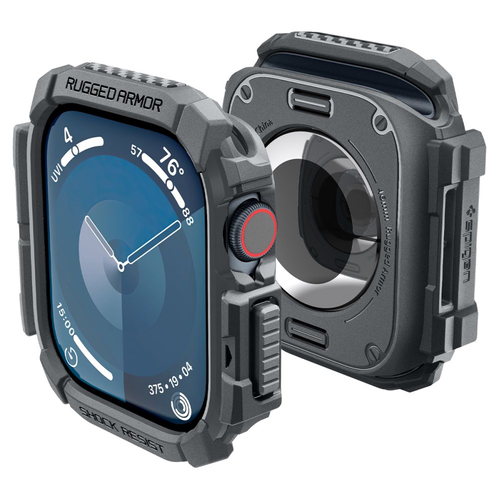 COQUE SPIGEN RUGGED ARMOR APPLE WATCH 10 (46 MM) GRIS FONCÉ