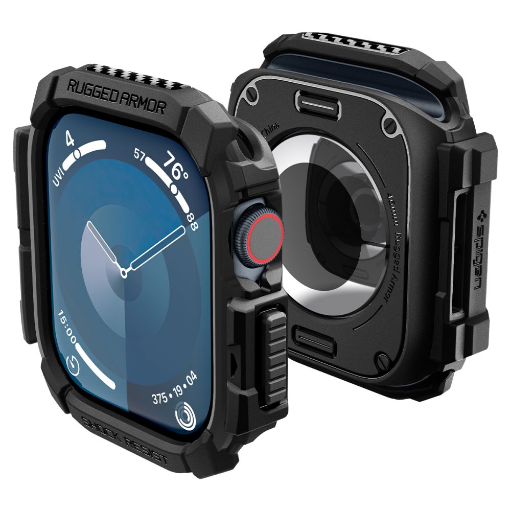 COQUE SPIGEN RUGGED ARMOR APPLE WATCH 10 (46 MM) NOIR MATTE