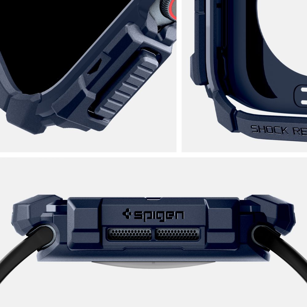 COQUE SPIGEN RUGGED ARMOR APPLE WATCH 10 (46 MM) BLEU MARINE