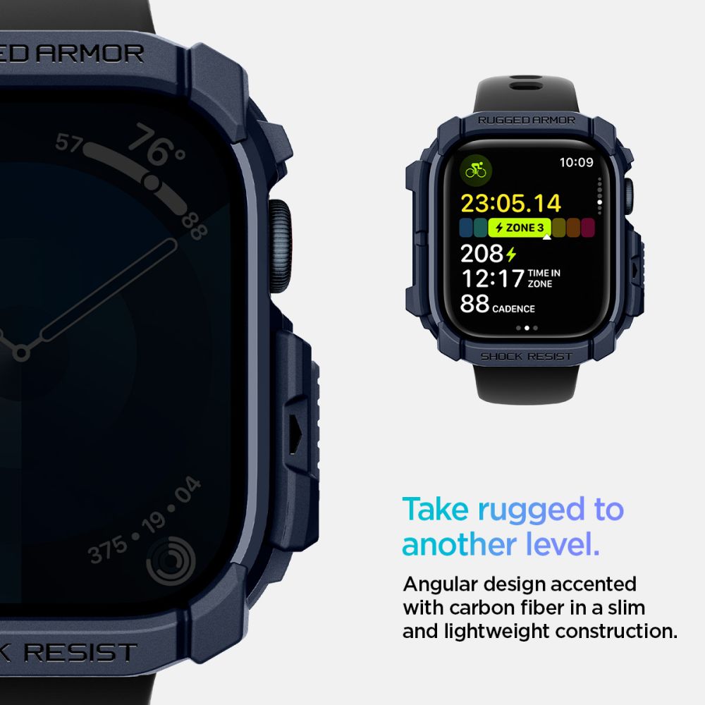 COQUE SPIGEN RUGGED ARMOR APPLE WATCH 10 (46 MM) BLEU MARINE