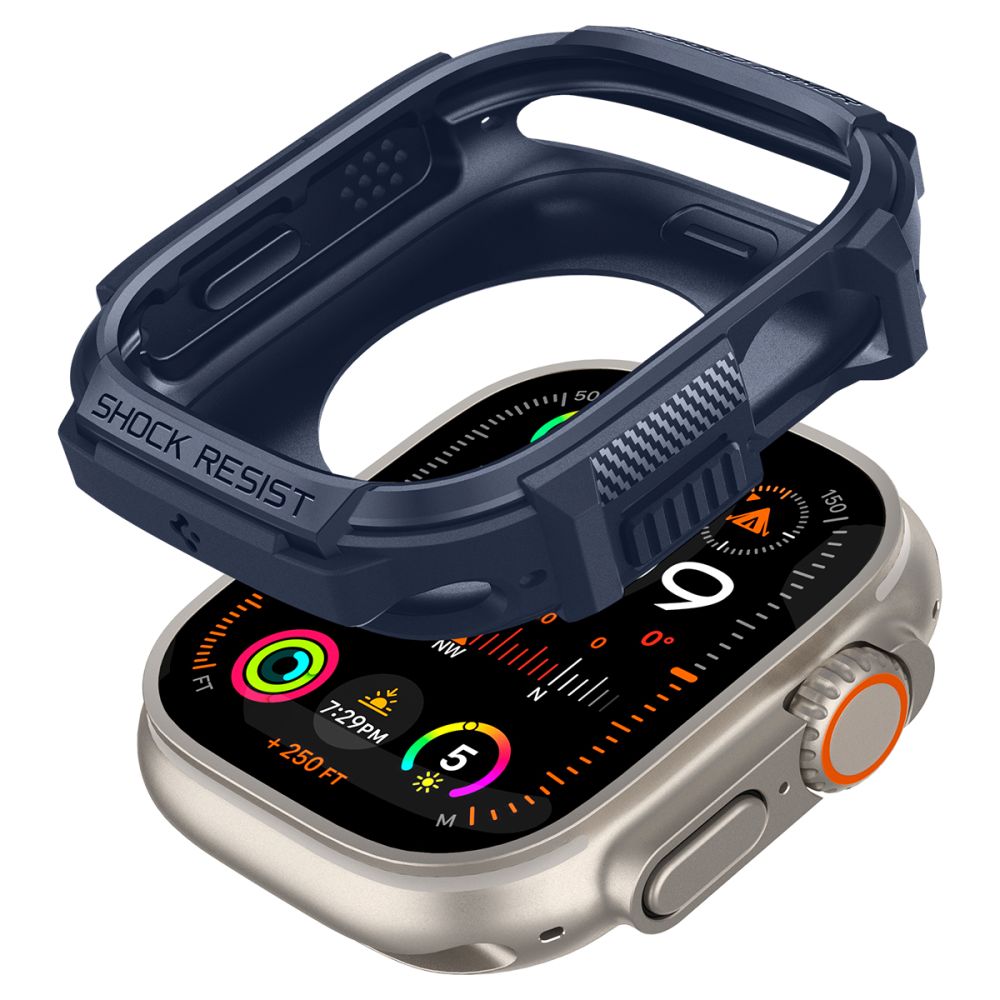COQUE DE PROTECTION POUR APPLE WATCH ULTRA 49 MM SPIGEN RUGGED ARMOR BLEU MARINE