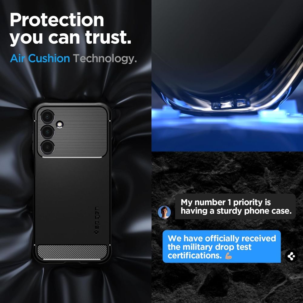 COQUE SPIGEN RUGGED ARMOR GALAXY A25 5G NOIR MATTE