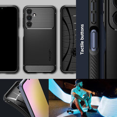 COQUE SPIGEN RUGGED ARMOR GALAXY A25 5G NOIR MATTE