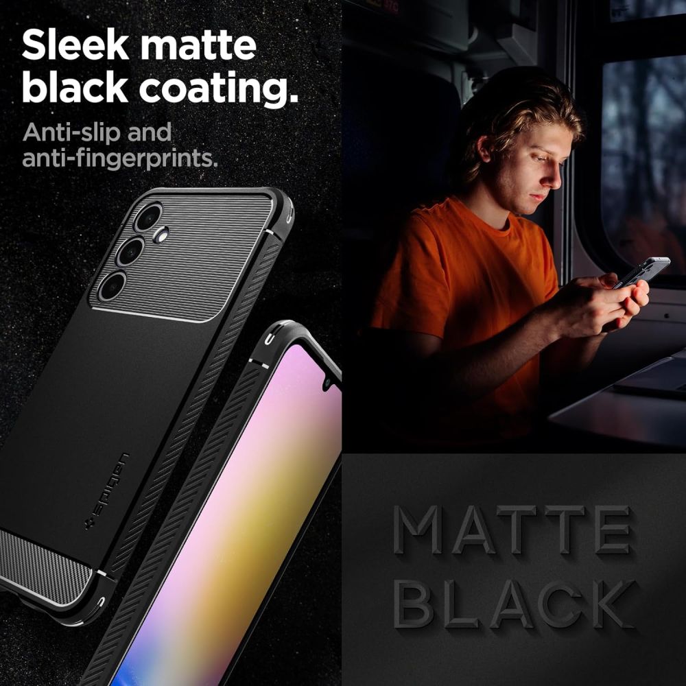 COQUE SPIGEN RUGGED ARMOR GALAXY A25 5G NOIR MATTE