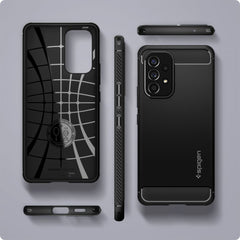 COQUE SPIGEN RUGGED ARMOR GALAXY A53 5G NOIR MATTE