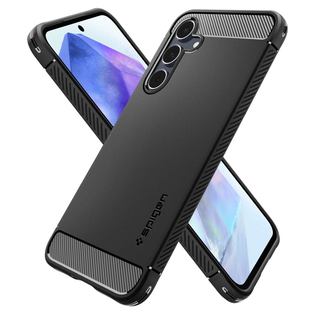 COQUE SPIGEN RUGGED ARMOR GALAXY A55 5G NOIR MATTE