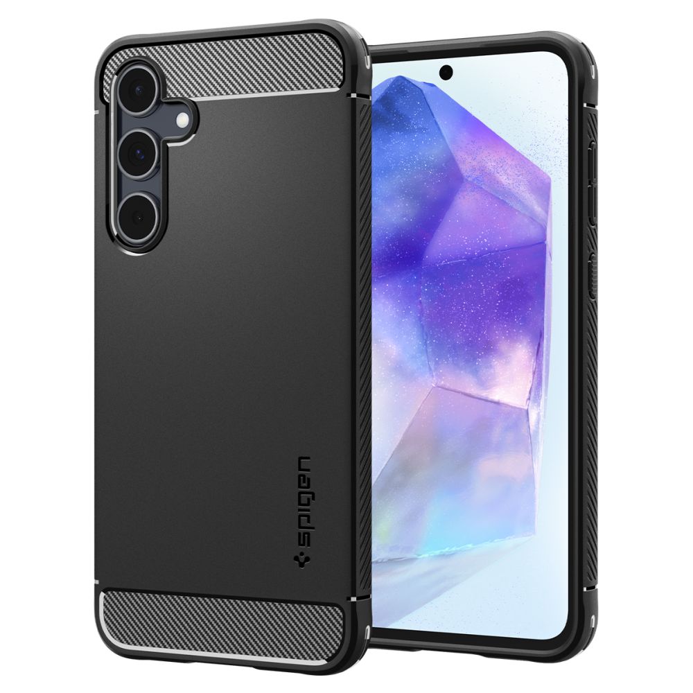 COQUE SPIGEN RUGGED ARMOR GALAXY A55 5G NOIR MATTE