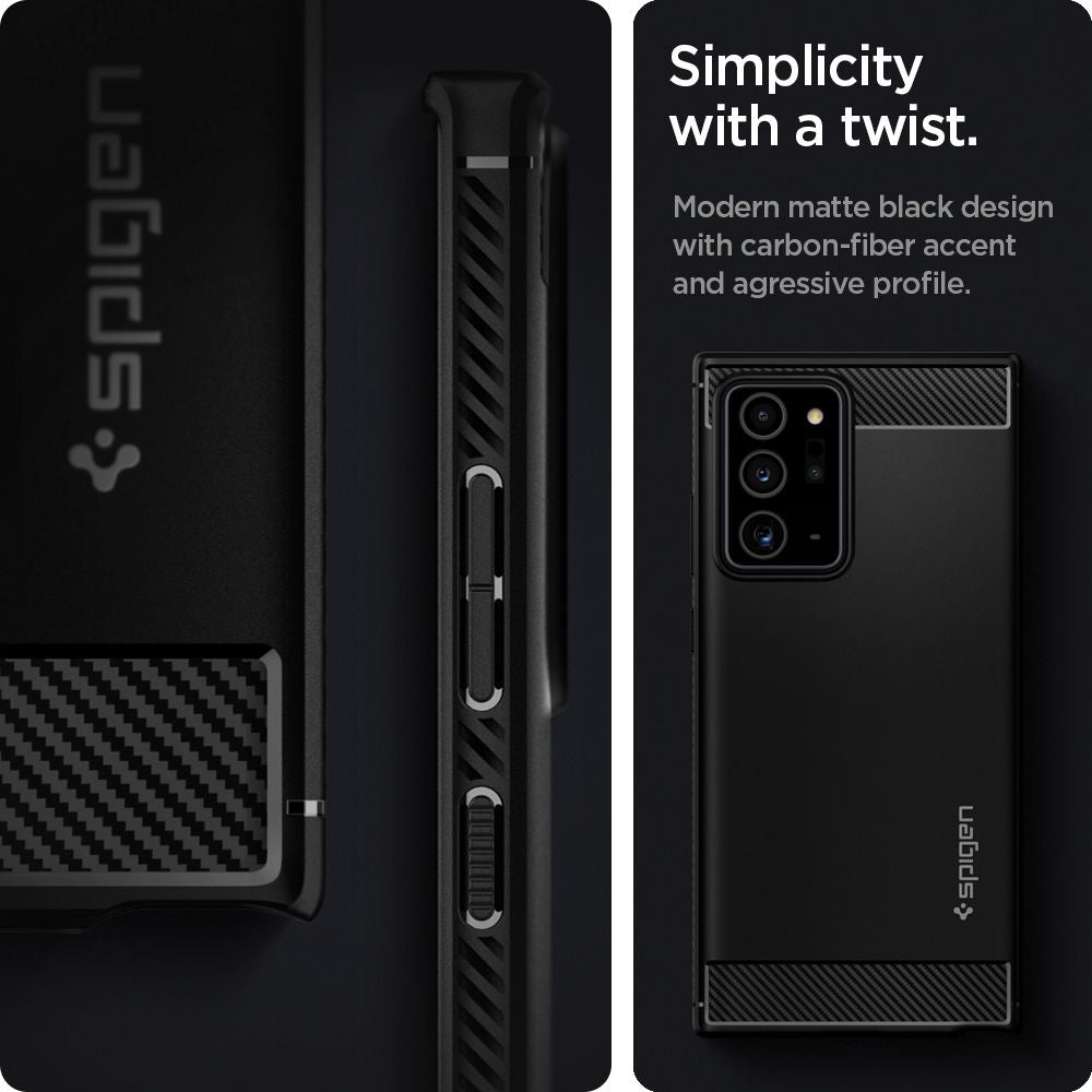 COQUE SPIGEN RUGGED ARMOR GALAXY NOTE 20 ULTRA NOIR MATTE