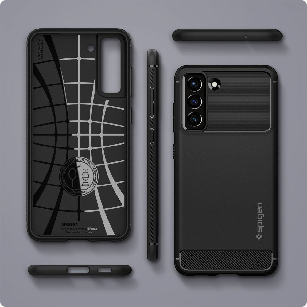 COQUE SPIGEN RUGGED ARMOR GALAXY S21 FE NOIR MATTE