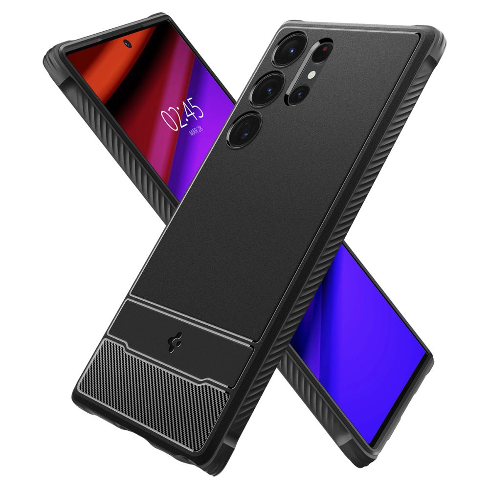 COQUE SPIGEN RUGGED ARMOR GALAXY S23 ULTRA NOIR MATTE