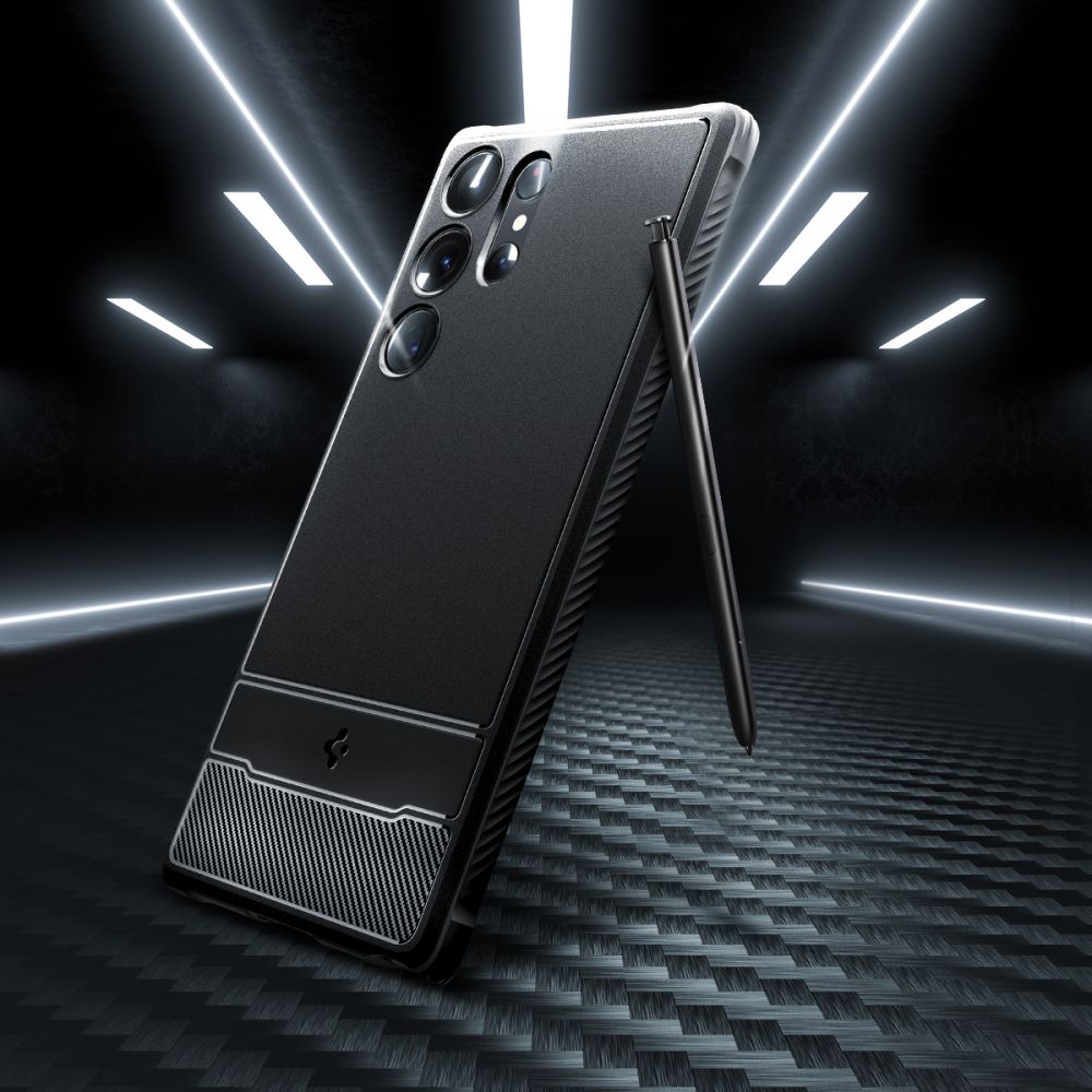 COQUE SPIGEN RUGGED ARMOR GALAXY S23 ULTRA NOIR MATTE