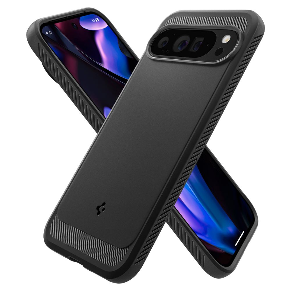 COQUE POUR GOOGLE PIXEL 9 PRO XL SPIGEN RUGGED ARMOR NOIR MATTE