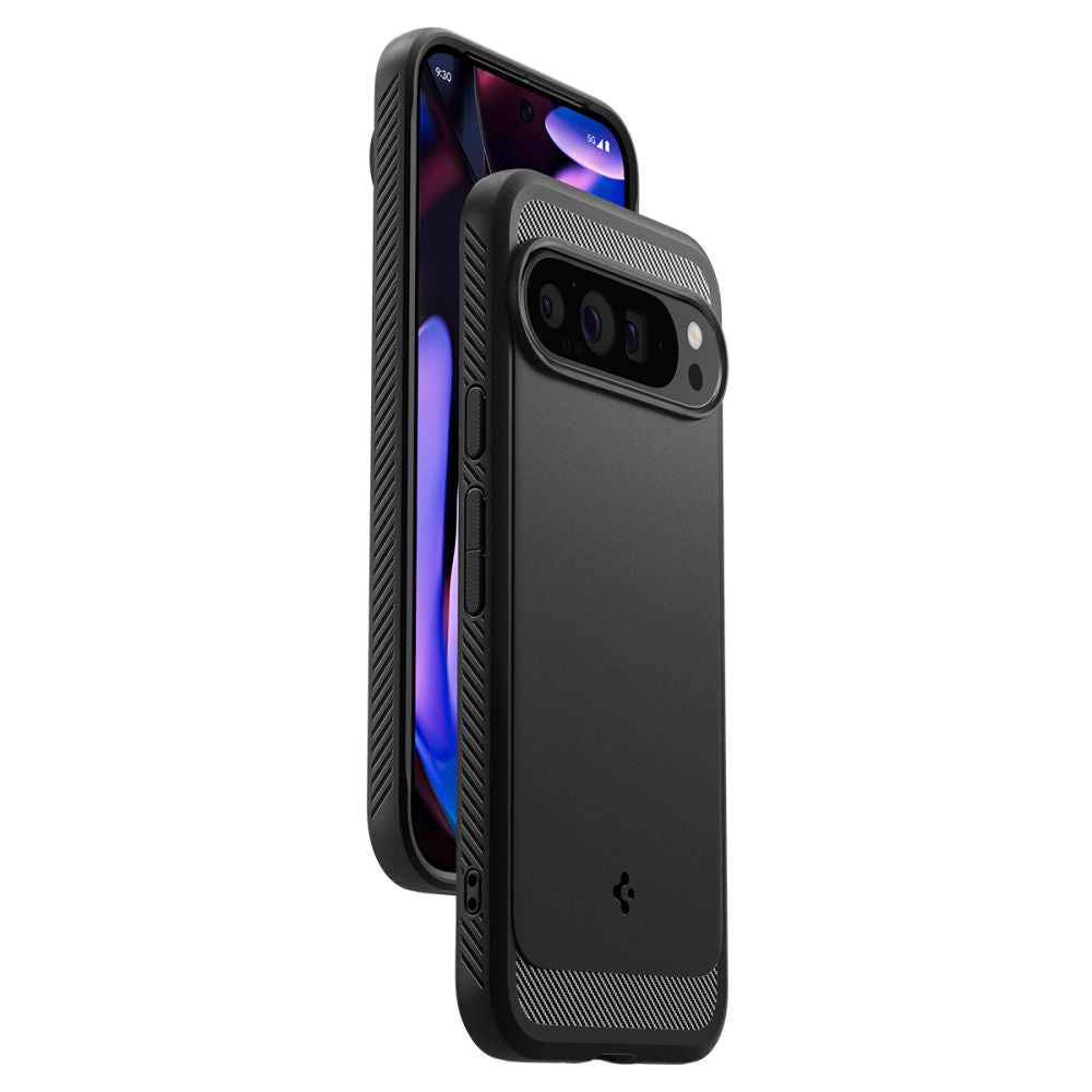 COQUE POUR GOOGLE PIXEL 9 PRO XL SPIGEN RUGGED ARMOR NOIR MATTE