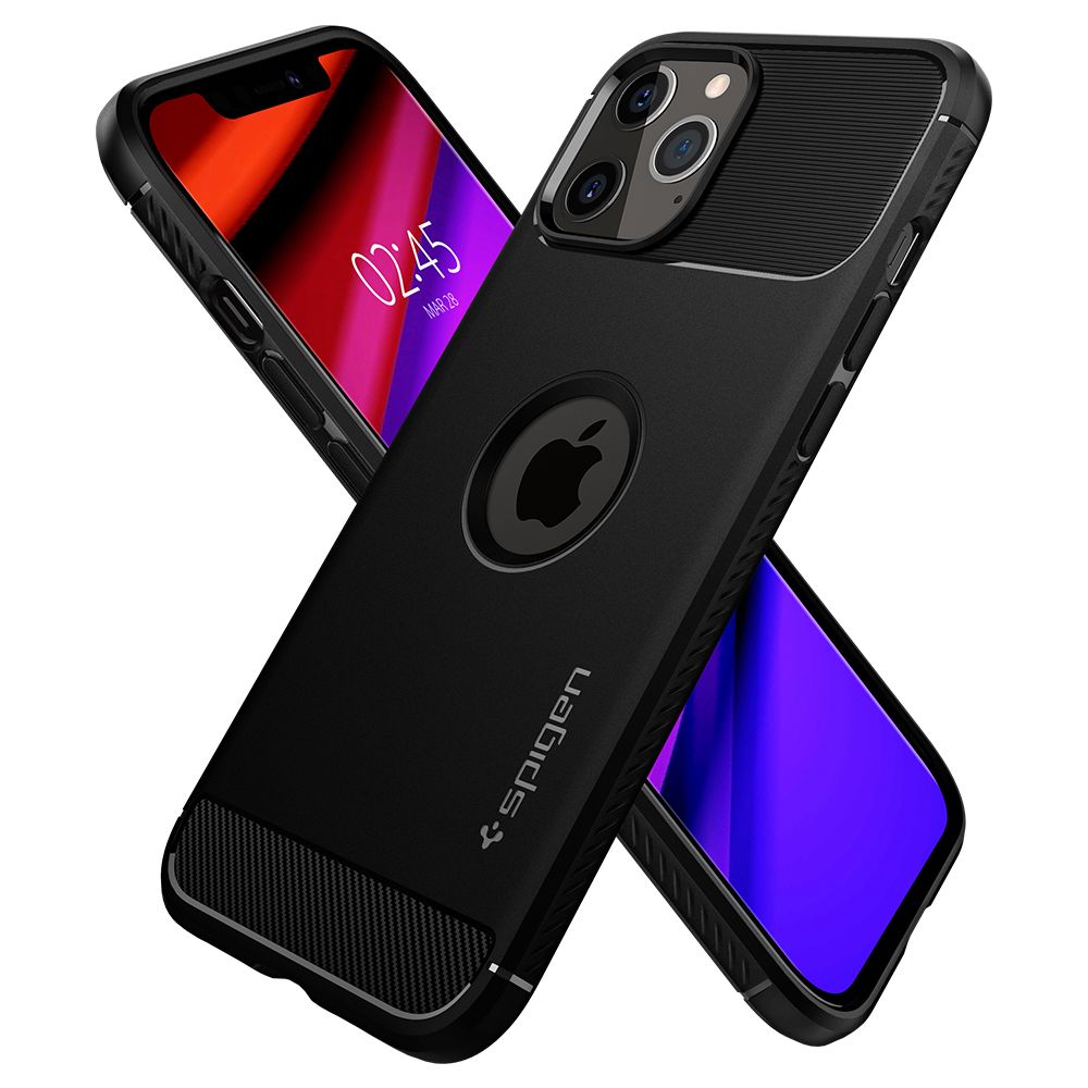 COQUE SPIGEN RUGGED ARMOR IPHONE 12/12 PRO NOIR MATTE