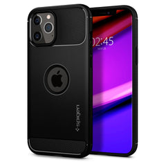 COQUE SPIGEN RUGGED ARMOR IPHONE 12/12 PRO NOIR MATTE