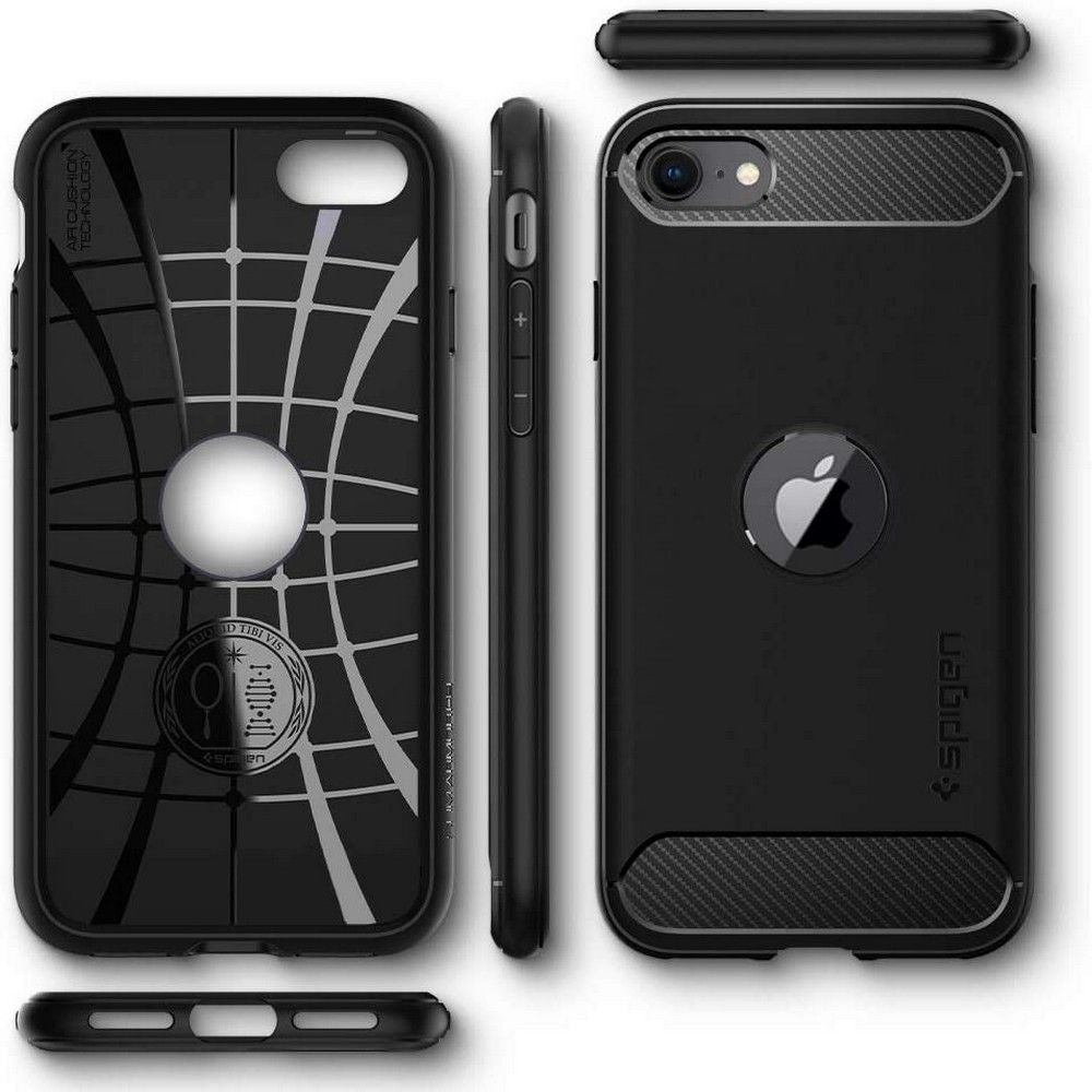 COQUE SPIGEN RUGGED ARMOR IPHONE SE 2020 / SE 2022 NOIRE