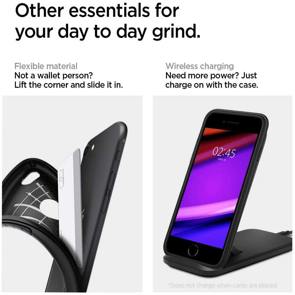 COQUE SPIGEN RUGGED ARMOR IPHONE SE 2020 / SE 2022 NOIRE