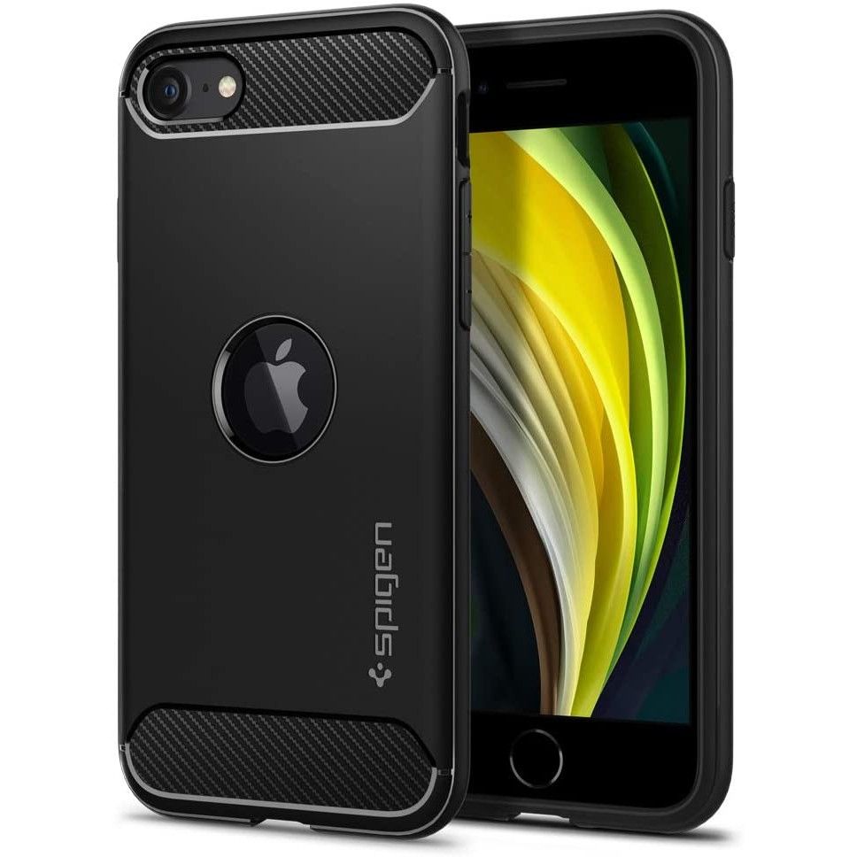 COQUE SPIGEN RUGGED ARMOR IPHONE SE 2020 / SE 2022 NOIRE
