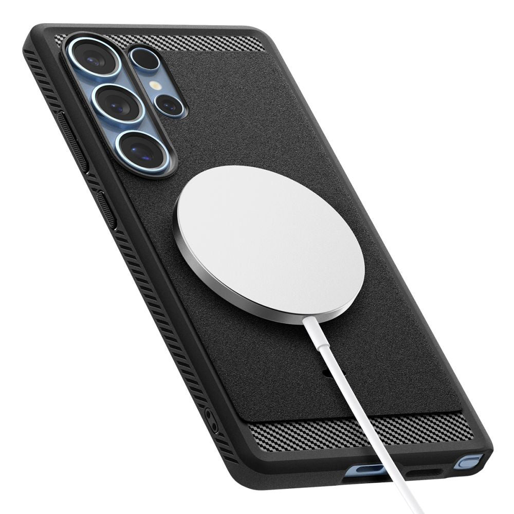 COQUE SPIGEN RUGGED ARMOR MAG MAGSAFE GALAXY S25 ULTRA NOIR MAT