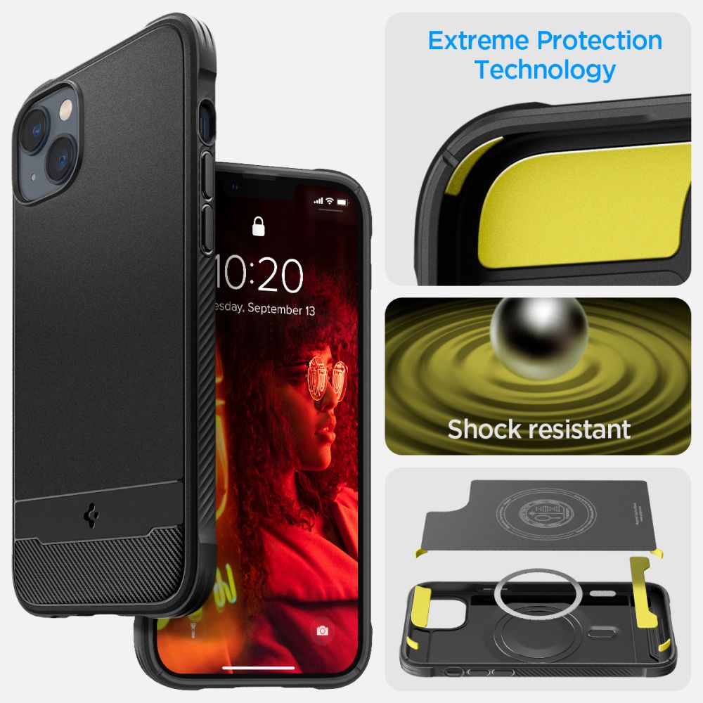 COQUE SPIGEN RUGGED ARMOR MAG MAGSAFE IPHONE 14 PLUS NOIR MAT