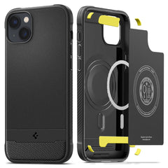 COQUE SPIGEN RUGGED ARMOR MAG MAGSAFE IPHONE 14 PLUS NOIR MAT