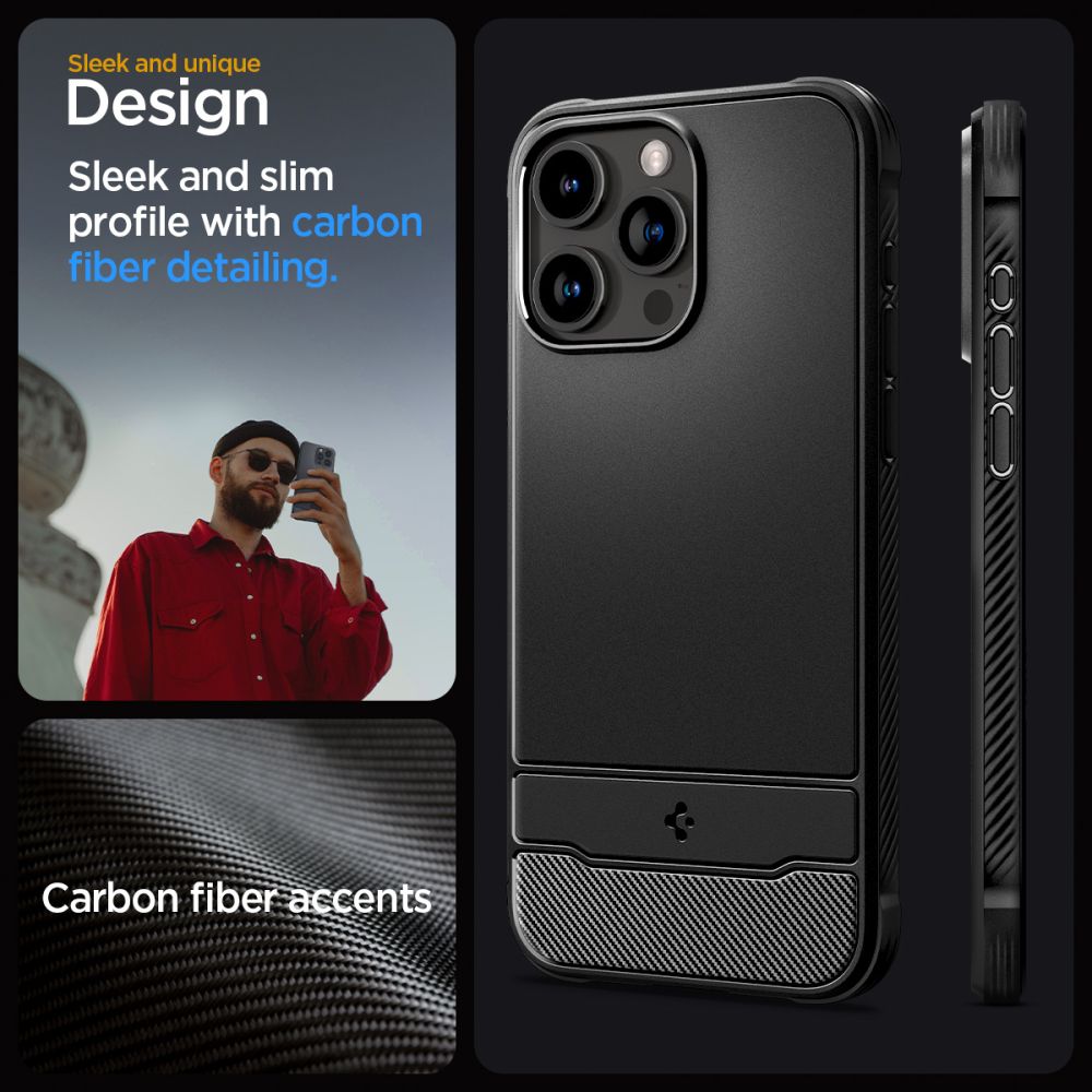 COQUE SPIGEN RUGGED ARMOR MAG MAGSAFE IPHONE 15 PRO MAX NOIR MAT