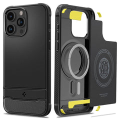COQUE SPIGEN RUGGED ARMOR MAG MAGSAFE IPHONE 15 PRO MAX NOIR MAT