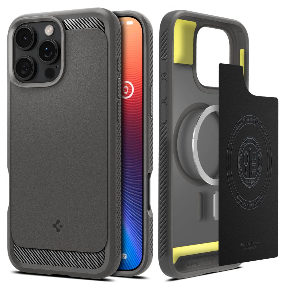 COQUE SPIGEN RUGGED ARMOR MAG MAGSAFE IPHONE 16 PRO MAX GRIS