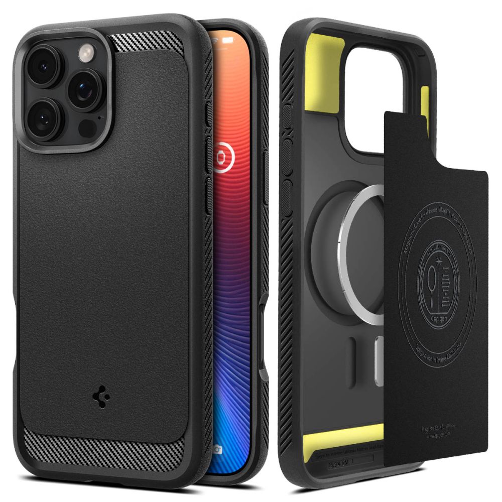 COQUE SPIGEN RUGGED ARMOR MAG MAGSAFE IPHONE 16 PRO MAX NOIR MAT