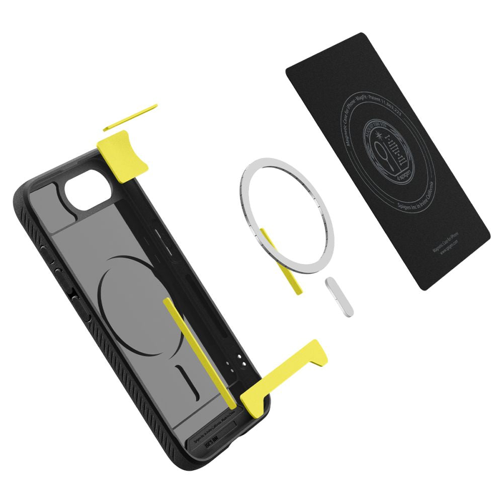 COQUE SPIGEN RUGGED ARMOR MAG MAGSAFE IPHONE 16E NOIR MAT