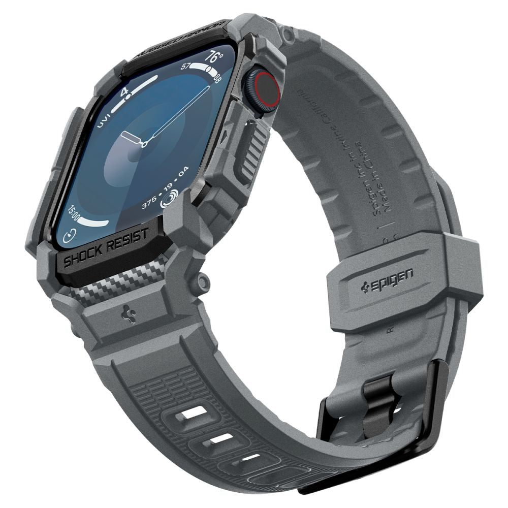 COQUE SPIGEN RUGGED ARMOR "PRO" POUR APPLE WATCH 10 (46 MM) GRIS FONCÉ