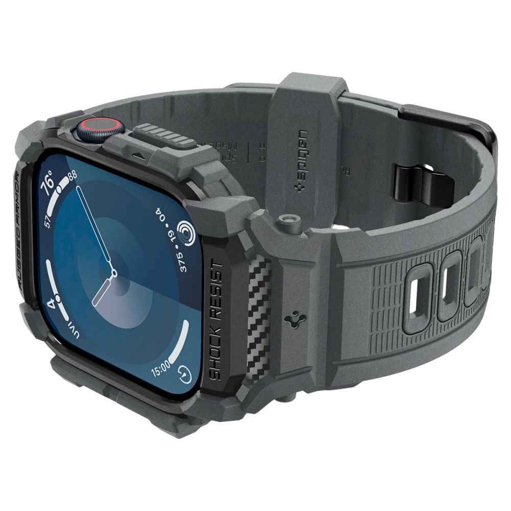COQUE SPIGEN RUGGED ARMOR "PRO" POUR APPLE WATCH 10 (46 MM) GRIS FONCÉ