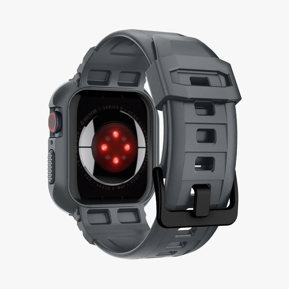 BRACELET SPIGEN RUGGED ARMOR "PRO" APPLE WATCH 4 / 5 / 6 / 7 / 8 / 9 / SE (44 / 45 MM) GRIS FONCÉ