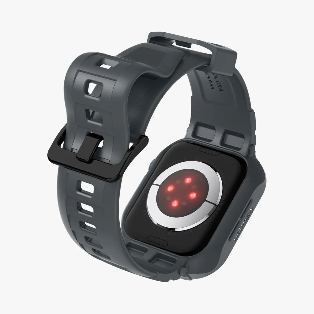BRACELET SPIGEN RUGGED ARMOR "PRO" APPLE WATCH 4 / 5 / 6 / 7 / 8 / 9 / SE (44 / 45 MM) GRIS FONCÉ