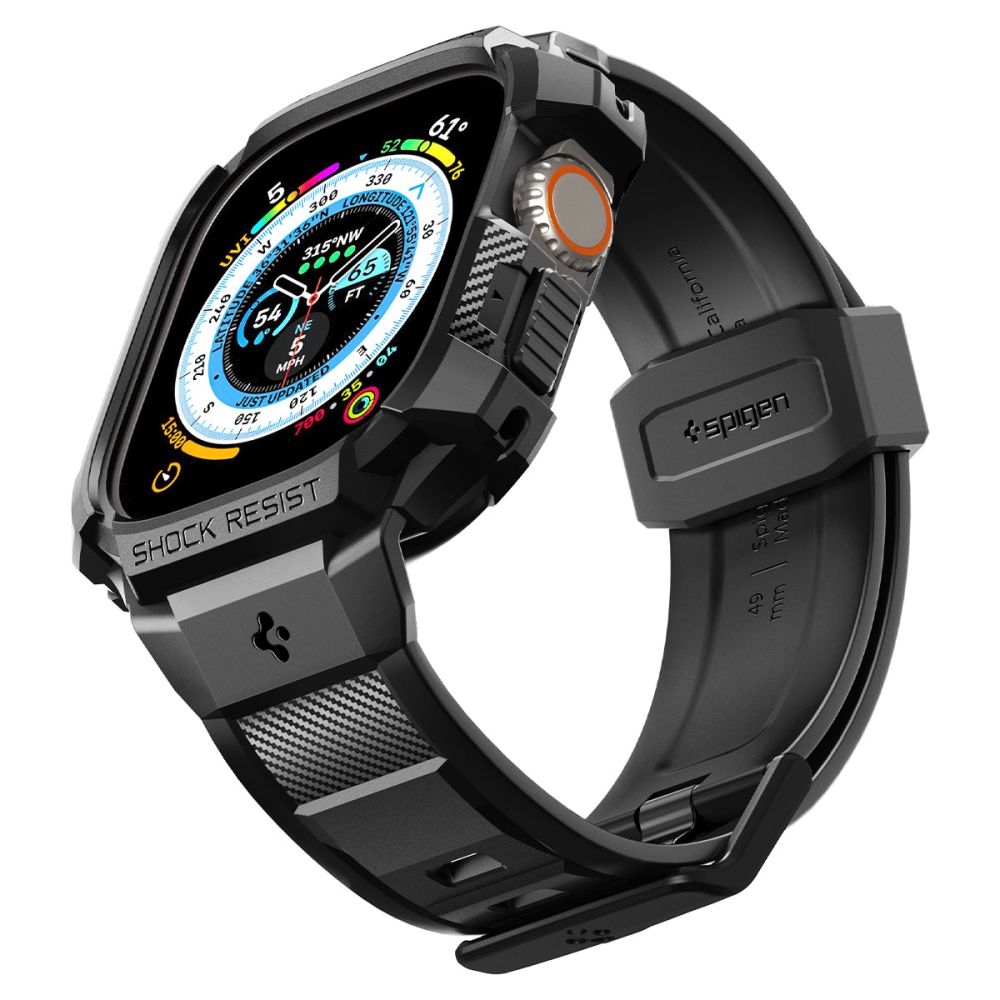 BRACELET AVEC ÉTUI DE PROTECTION SPIGEN RUGGED ARMOR "PRO" POUR APPLE WATCH ULTRA 49 MM NOIR