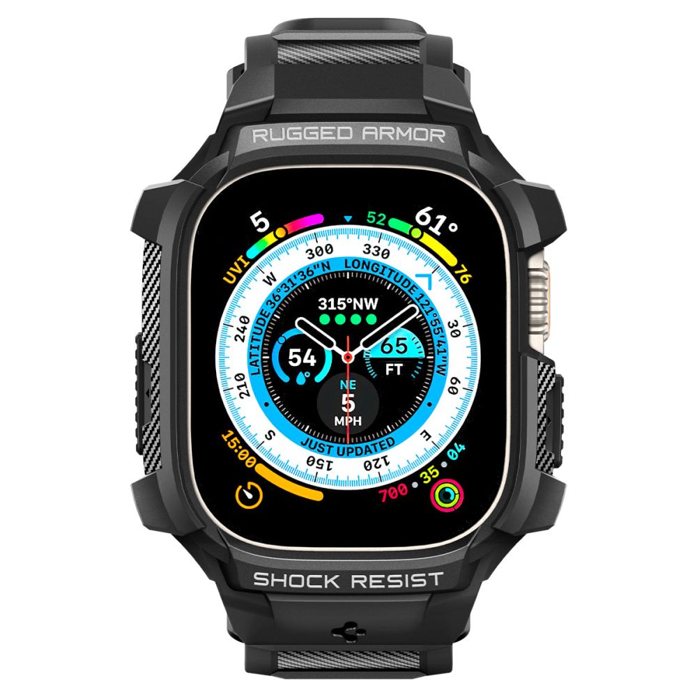 BRACELET AVEC ÉTUI DE PROTECTION SPIGEN RUGGED ARMOR "PRO" POUR APPLE WATCH ULTRA 49 MM NOIR