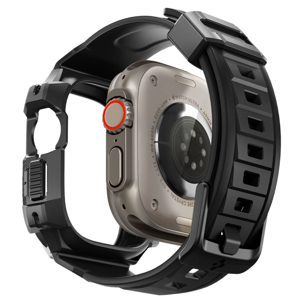 BRACELET AVEC ÉTUI DE PROTECTION SPIGEN RUGGED ARMOR "PRO" POUR APPLE WATCH ULTRA 49 MM NOIR