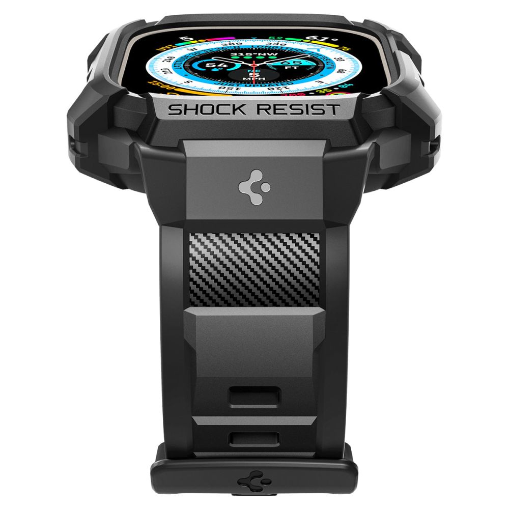 BRACELET AVEC ÉTUI DE PROTECTION SPIGEN RUGGED ARMOR "PRO" POUR APPLE WATCH ULTRA 49 MM NOIR