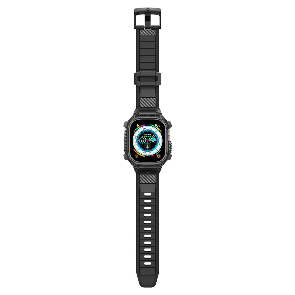 BRACELET AVEC ÉTUI DE PROTECTION SPIGEN RUGGED ARMOR "PRO" POUR APPLE WATCH ULTRA 49 MM NOIR