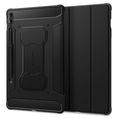 COUVERTURE / ÉTUI POUR SAMSUNG GALAXY TAB S9 FE+ PLUS 12.4 X610 / X616B SPIGEN RUGGED ARMOR "PRO" NOIR