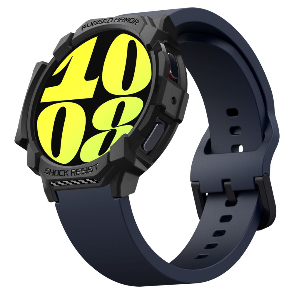 COQUE DE PROTECTION POUR SAMSUNG GALAXY WATCH 7 (44 MM) SPIGEN RUGGED ARMOR NOIR MAT.