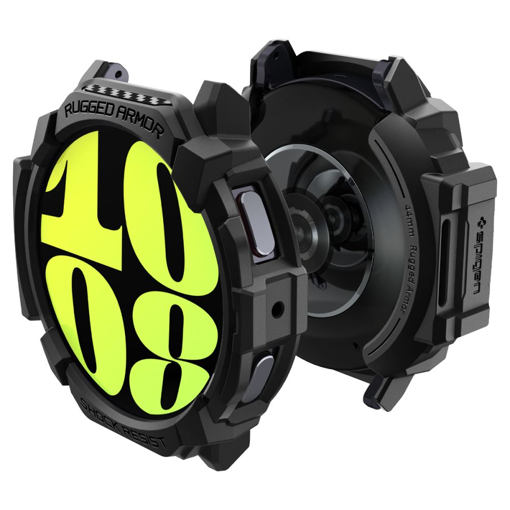 COQUE DE PROTECTION POUR SAMSUNG GALAXY WATCH 7 (44 MM) SPIGEN RUGGED ARMOR NOIR MAT.
