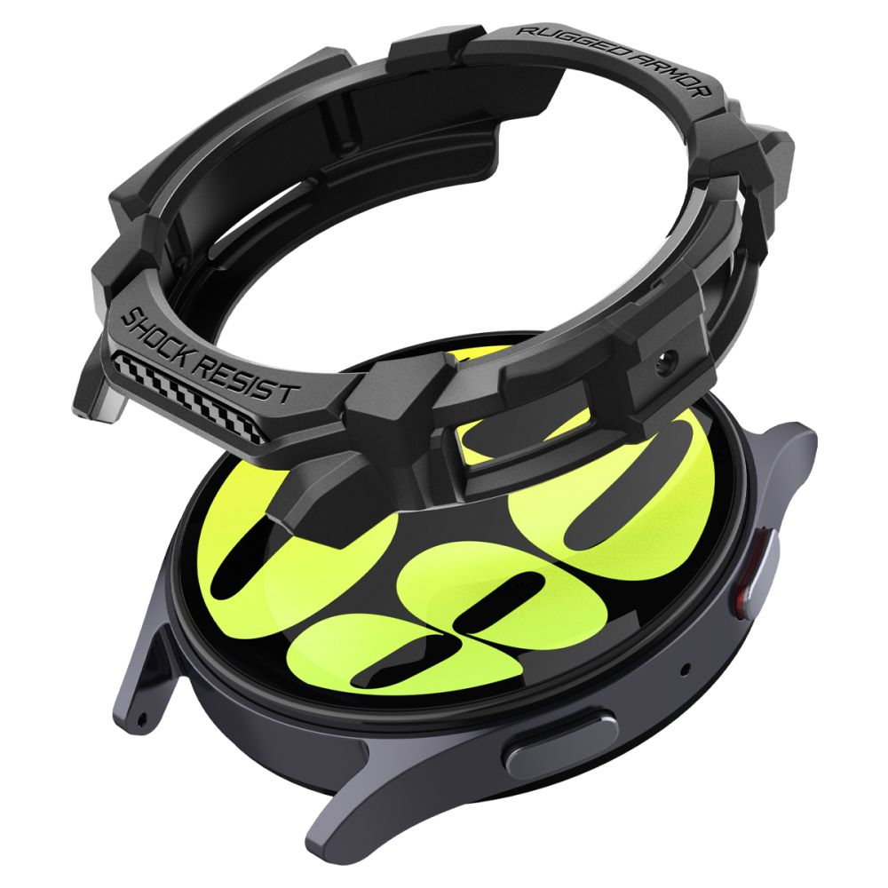 COQUE DE PROTECTION POUR SAMSUNG GALAXY WATCH 7 (44 MM) SPIGEN RUGGED ARMOR NOIR MAT.