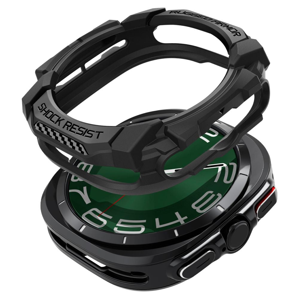 COQUE DE PROTECTION POUR SAMSUNG GALAXY WATCH ULTRA (47 MM) SPIGEN RUGGED ARMOR NOIR MAT.