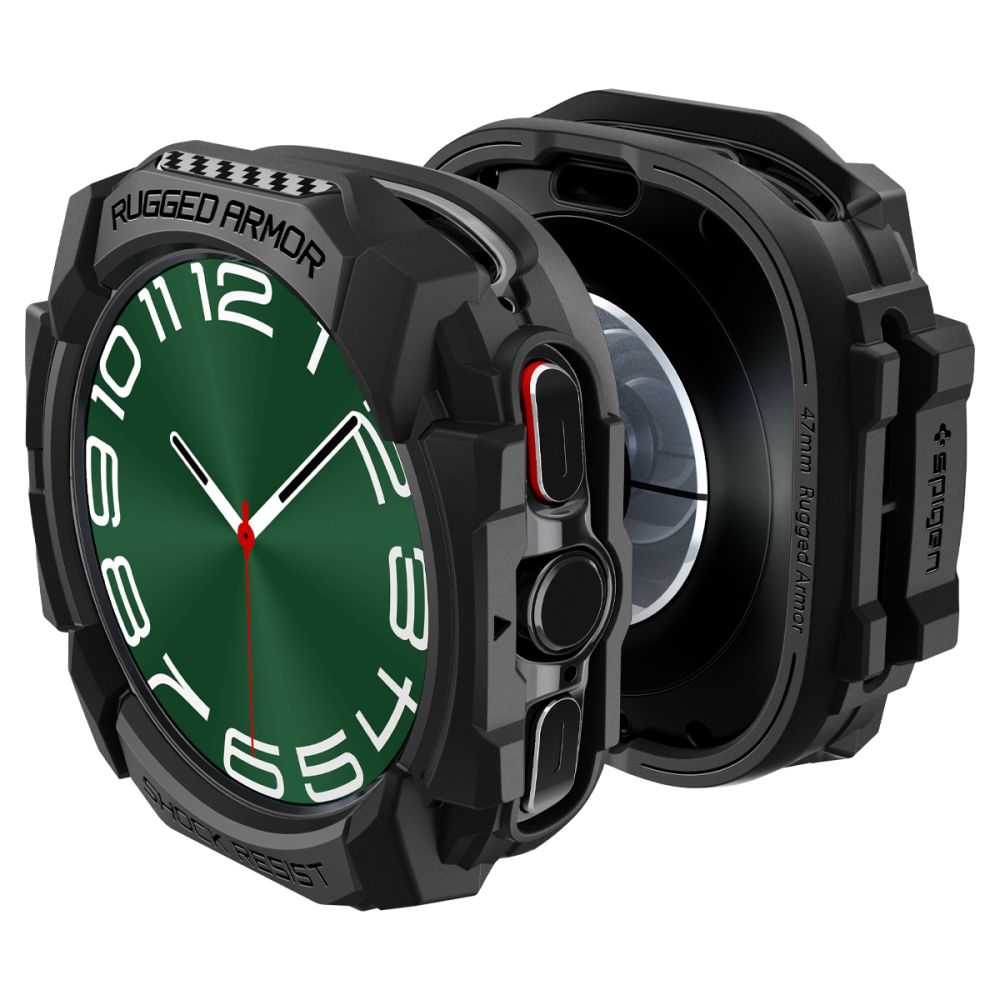 COQUE DE PROTECTION POUR SAMSUNG GALAXY WATCH ULTRA (47 MM) SPIGEN RUGGED ARMOR NOIR MAT.