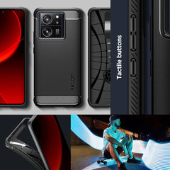 COQUE SPIGEN RUGGED ARMOR XIAOMI 13T / 13T PRO NOIR MATTE