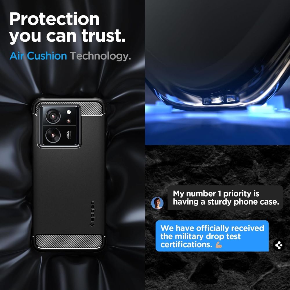 COQUE SPIGEN RUGGED ARMOR XIAOMI 13T / 13T PRO NOIR MATTE