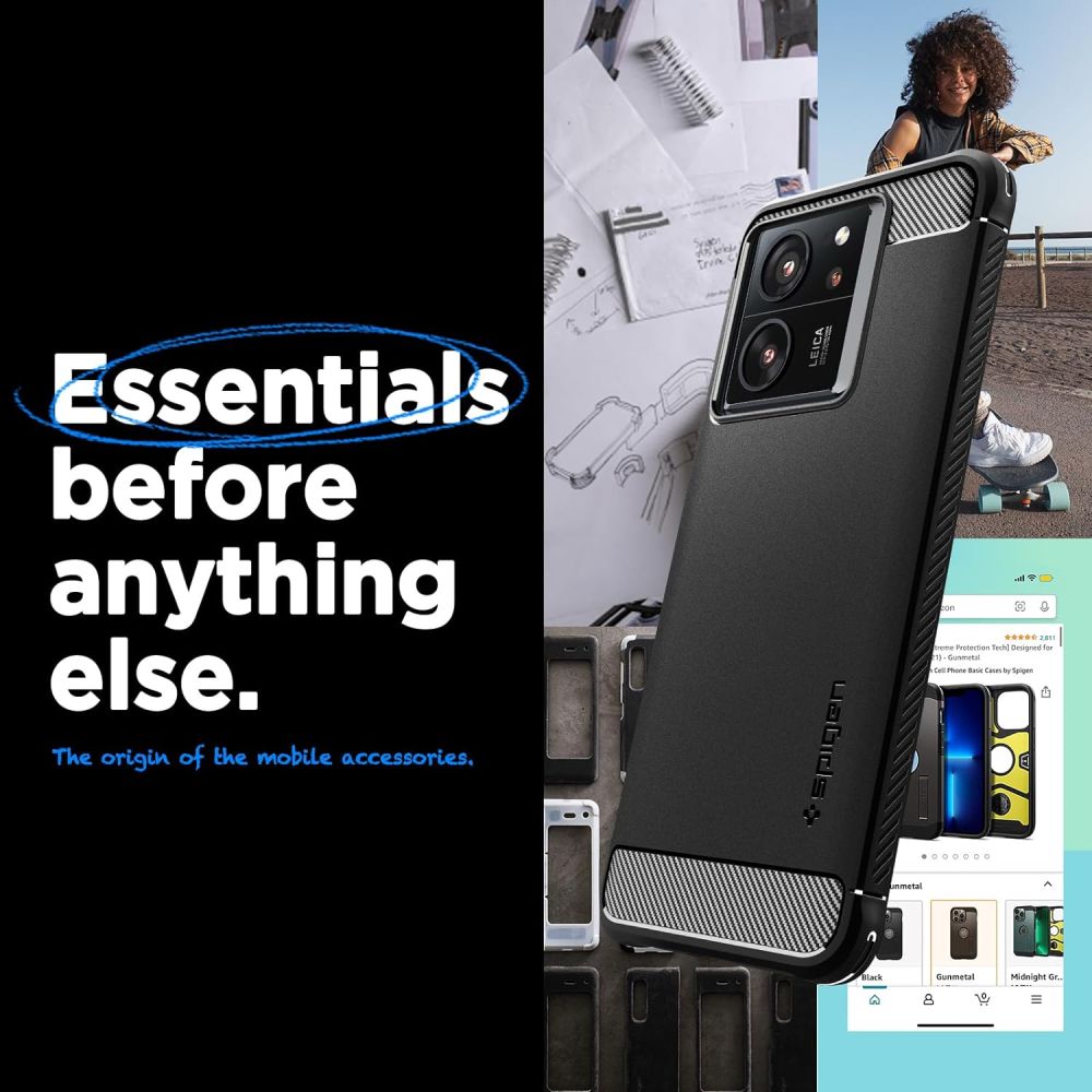 COQUE SPIGEN RUGGED ARMOR XIAOMI 13T / 13T PRO NOIR MATTE