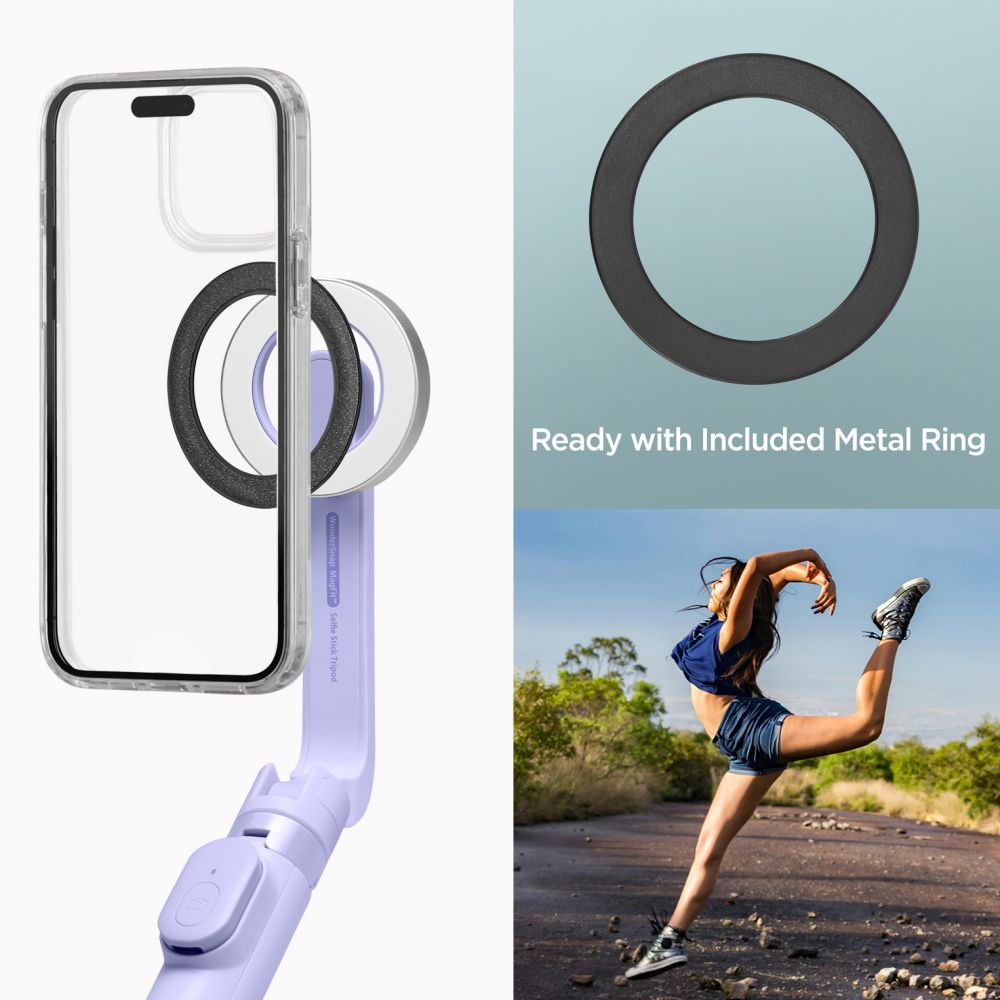 SPIGEN S571W MAGSAFE BÂTON DE SELFIE BLUETOOTH TRÉPIED LAVANDE